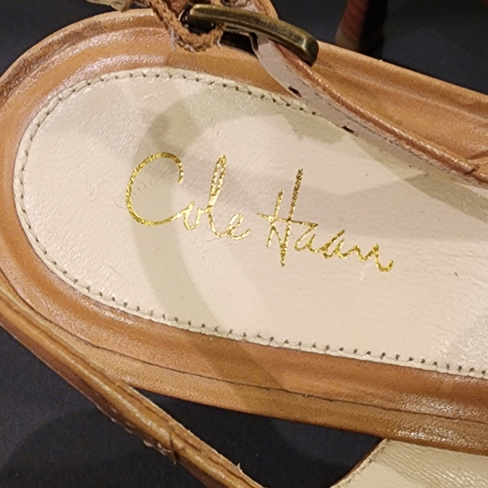 Cole Haan Tan Slingback Heels - Picture 7 of 10